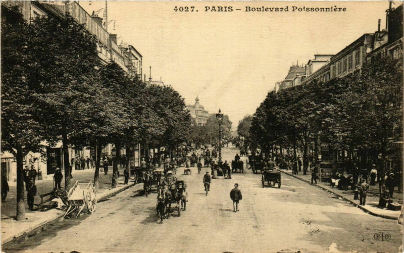 Carte postale ancienne Paris 2e Boulevard Poissoniere ed. E.L.D à Paris 2e