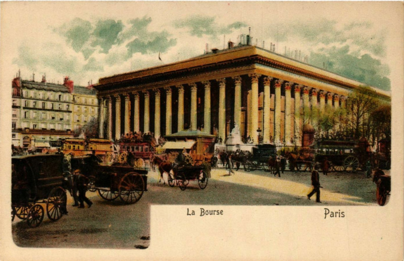 Carte postale ancienne Paris 2e La Bourse à Paris 2e
