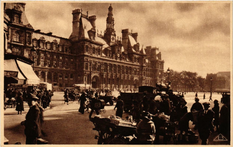 Carte postale ancienne Vues de Paris (4e) Hotel de Ville à Paris 4e