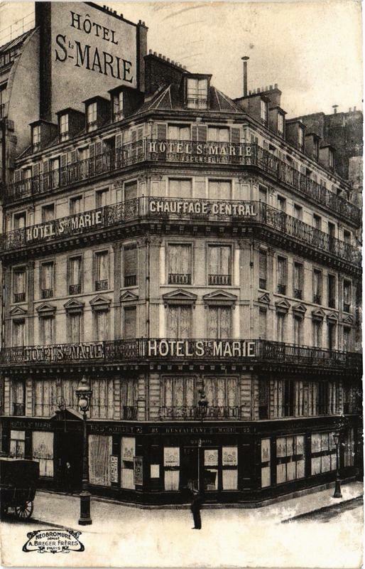 Carte postale ancienne Paris (1e) 83 Rue de Rivoli. Hotel Sainte-Marie à Paris 1er