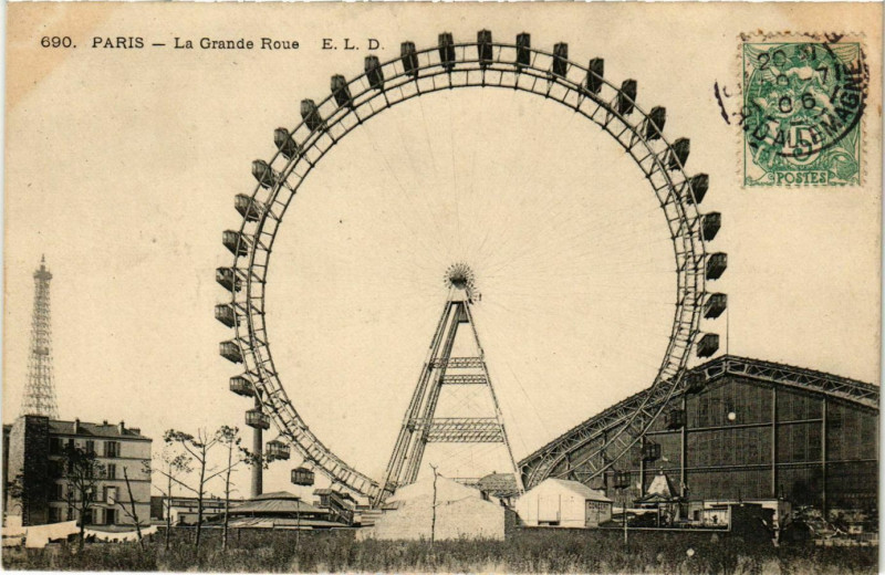 Carte postale ancienne La Grande Roue à Paris 15e