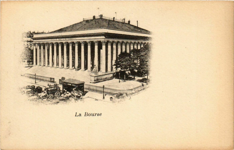 Carte postale ancienne Paris 2e La Bourse à Paris 2e