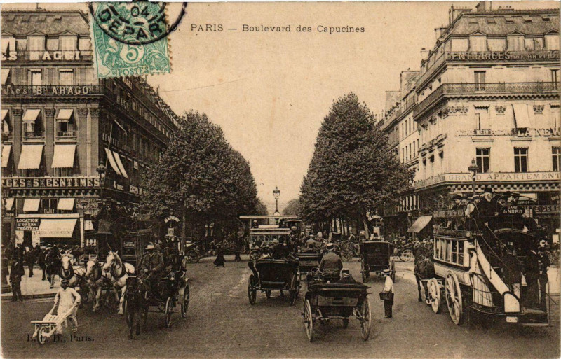Carte postale ancienne Paris 2e Boulevard des Capucines ed. E.L.D à Paris 2e