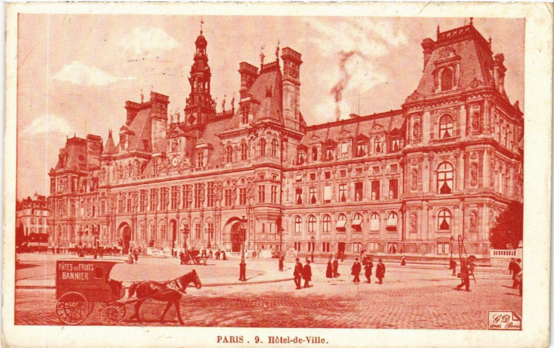 Carte postale ancienne Paris (4e) Hotel de Ville à Paris 4e