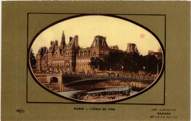 Carte postale ancienne Paris (4e) L'Hotel de Ville à Paris 4e