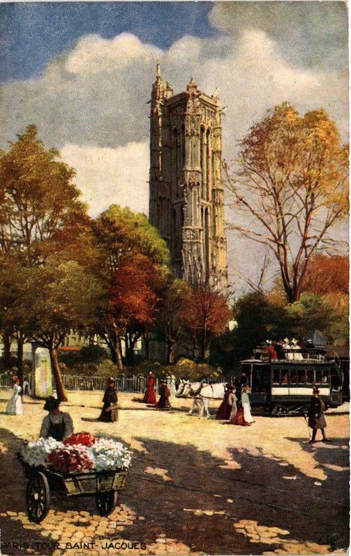 Carte postale ancienne Paris (4e) Tour Saint-Jacques à Paris 4e