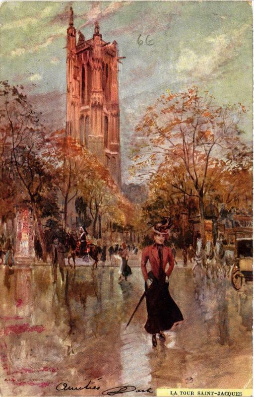 Carte postale ancienne Paris (4e) La Tour Saint-Jacques à Paris 4e