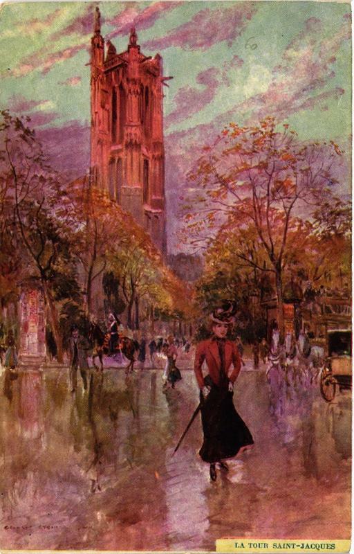 Carte postale ancienne Paris (4e) La Tour Saint-Jacques à Paris 4e