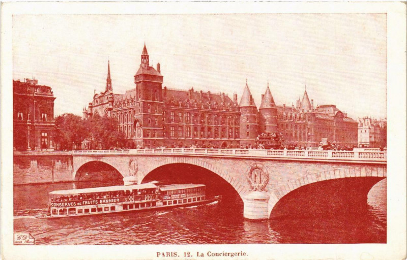 Carte postale ancienne Paris (1e) La Conciergerie à Paris 1er