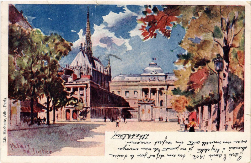 Carte postale ancienne Paris (1e) Palais de Justice à Paris 1er