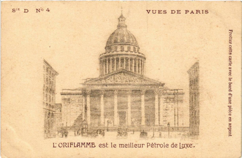Carte postale ancienne Paris (5e) Le Pantheon L'Oriflamme à Paris 5e