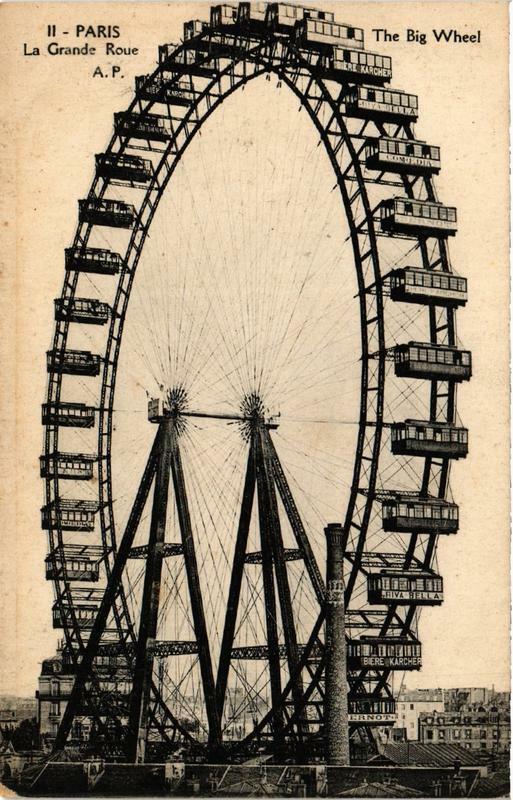 Carte postale ancienne La Grande Roue à Paris 7e