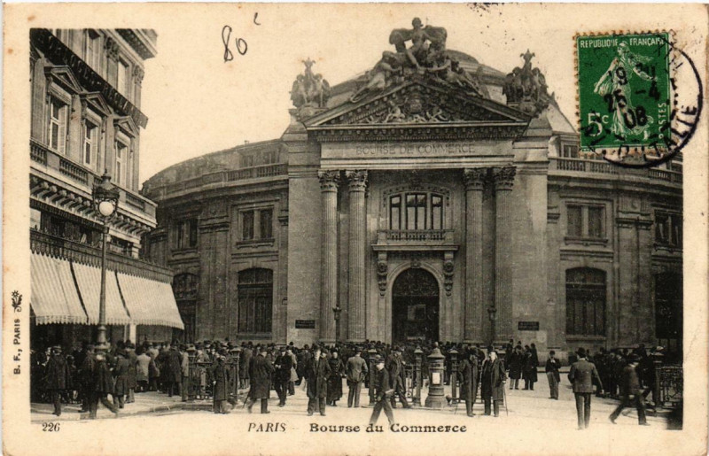 Carte postale ancienne Paris (1e) Bourse du Commerce à Paris 1er