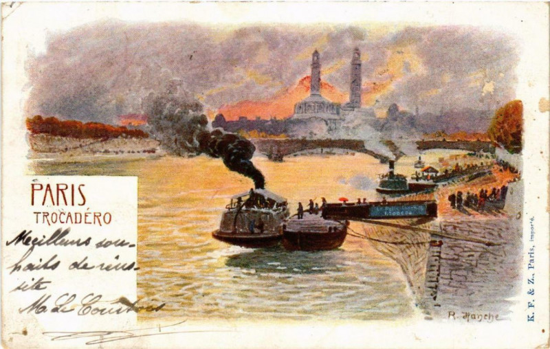 Carte postale ancienne Trocadéro à Paris 16e