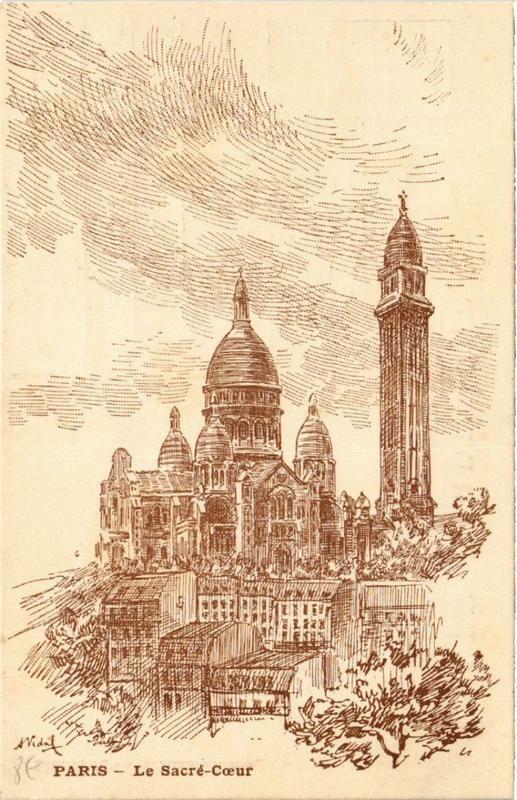 Carte postale ancienne Le Sacré-Coeur à Paris 18e
