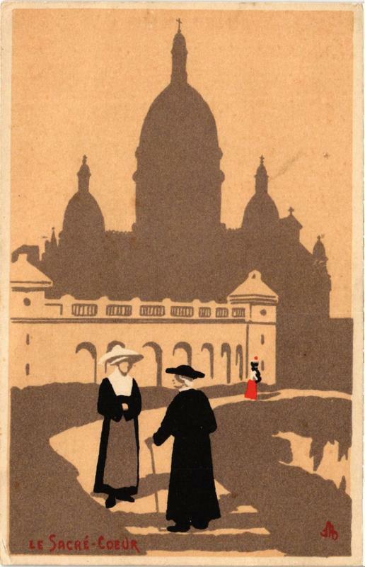 Carte postale ancienne Le Sacré-Coeur à Paris 18e