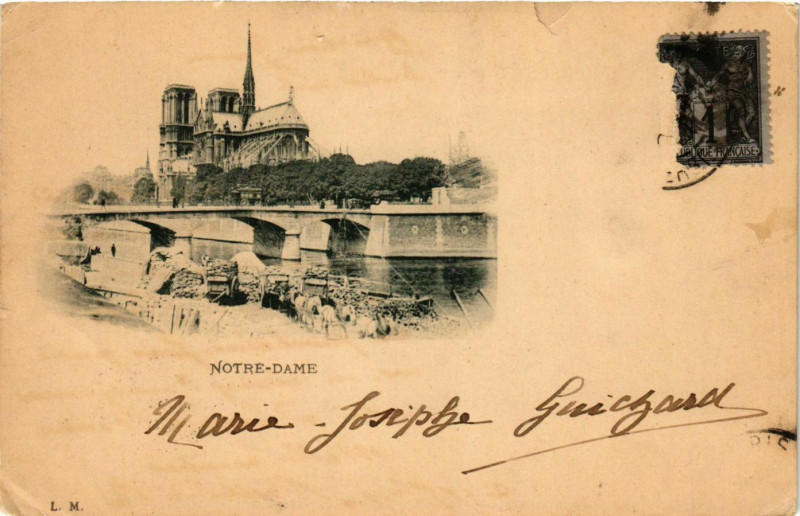 Carte postale ancienne Paris 4e N - D à Paris 4e