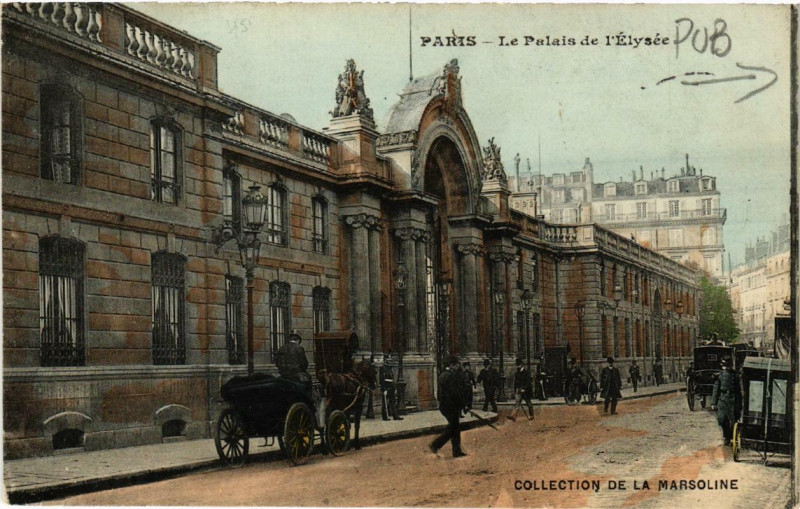 Carte postale ancienne Paris (8e) le Palais de l'Elysée à Paris 8e