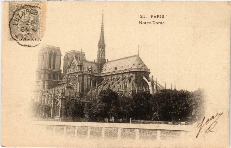 Carte postale ancienne Paris (4e) N - D à Paris 4e