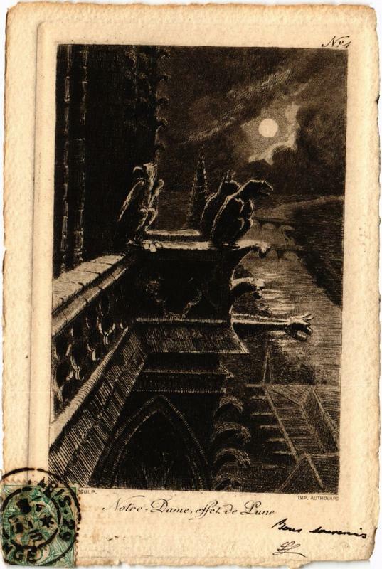 Carte postale ancienne Paris (4e) N - D. Effet de Lune à Paris 4e