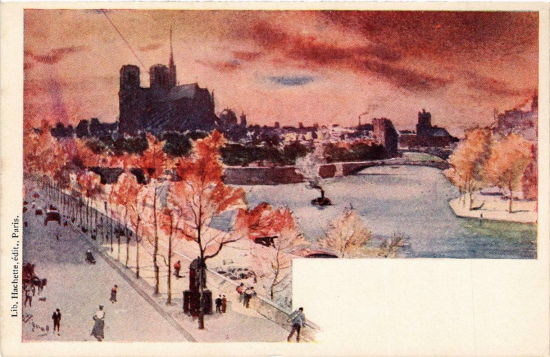 Carte postale ancienne Paris (4e) N - D. et la Cite à Paris 4e
