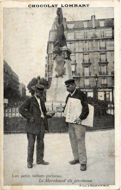 Carte postale ancienne Paris Petits metiers parisiens. Le Marchand des journaux à Paris