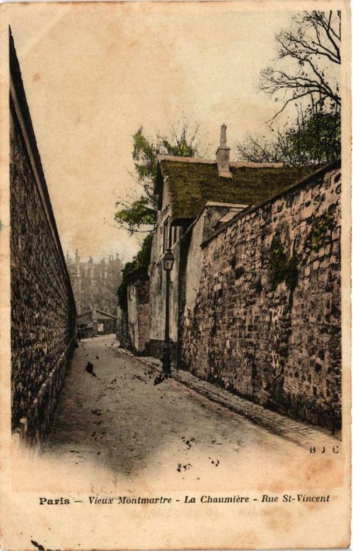 Carte postale ancienne Vieux Montmartre - La Chaumière - Rue Saint-Vincent à Paris 18e