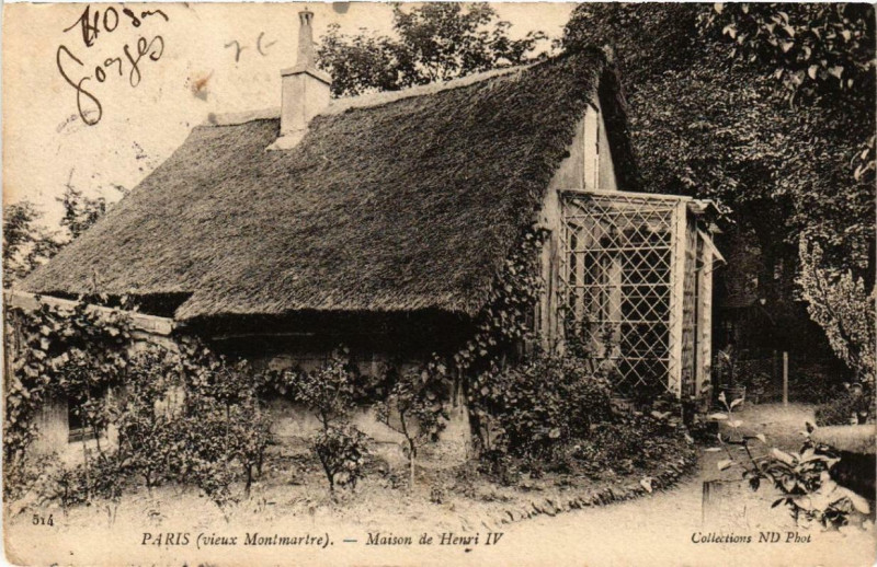 Carte postale ancienne Vieux Montmartre - Maison de Henri IV à Paris 18e