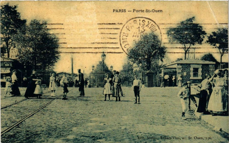 Carte postale ancienne Porte Saint-Ouen à Paris 18e