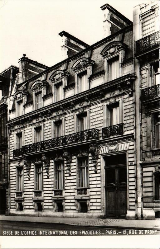 Carte postale ancienne Siège de l'Office International des Epizooties - Rue de Prony à Paris 17e