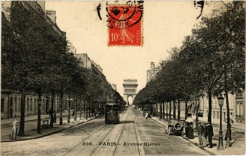 Carte postale ancienne Avenue Kléber à Paris 16e