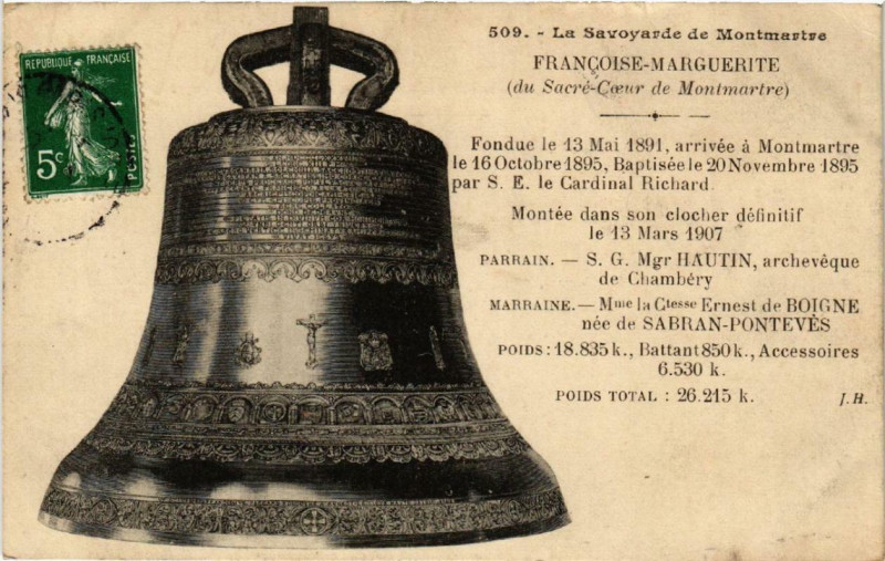 Carte postale ancienne La Savoyarde de Montmartre à Paris 18e