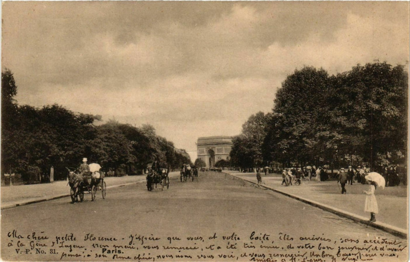 Carte postale ancienne Avenue Foch à Paris 16e