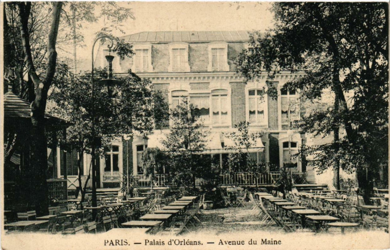 Carte postale ancienne Palais d'Orléans - Avenue du Maine à Paris 14e