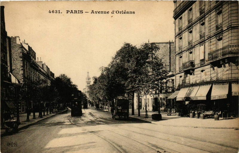 Carte postale ancienne Avenue d'Orléans à Paris 14e