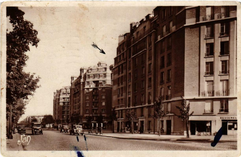 Carte postale ancienne Boulevard Lefebvre - La Porte de Brancion à Paris 15e