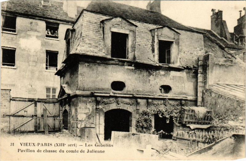 Carte postale ancienne Les Gobelins - Pavillon de chasse du comte de Julienne à Paris 13e