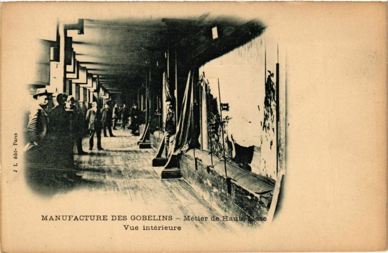 Carte postale ancienne Paris 13e Manufacture des Gobelins Vue Intérieure à Paris 13e