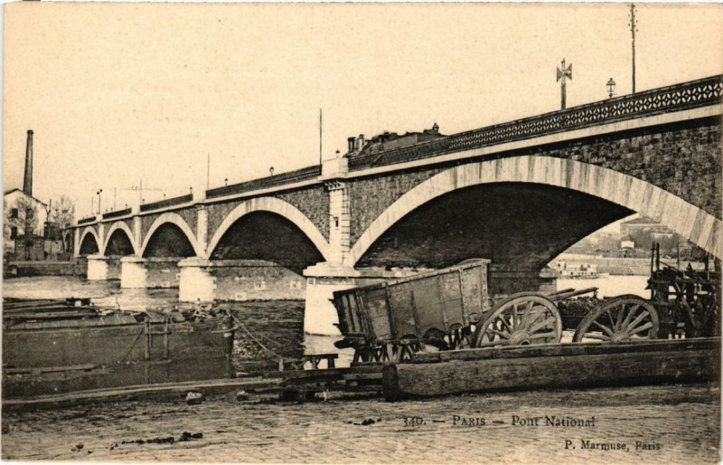 Carte postale ancienne Pont National à Paris 12e