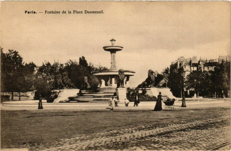 Carte postale ancienne Paris 12e Fontaine Place Daumesnil ed. V.P. Paris à Paris 12e