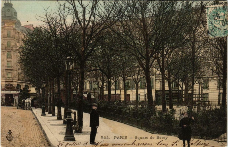 Carte postale ancienne Square de Bercy à Paris 12e