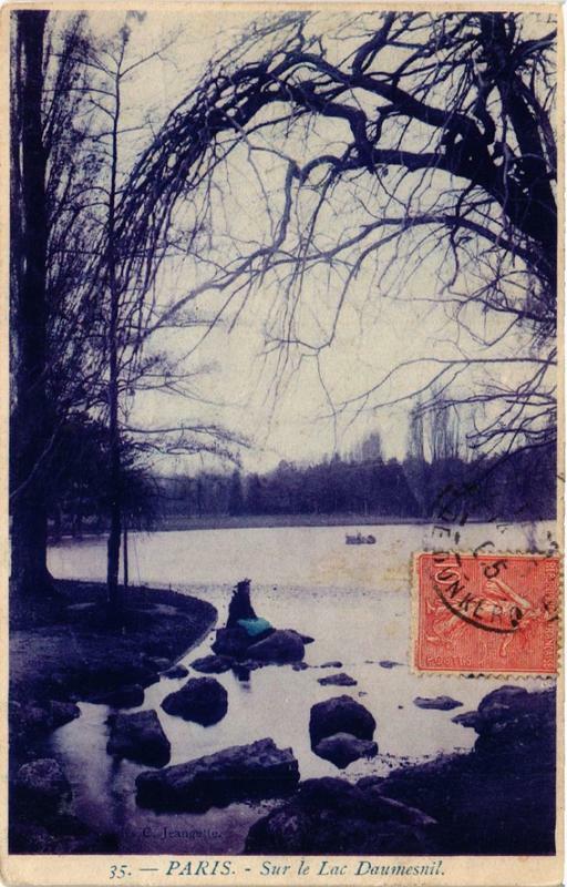 Carte postale ancienne Sur le Lac Daumesnil à Paris 12e
