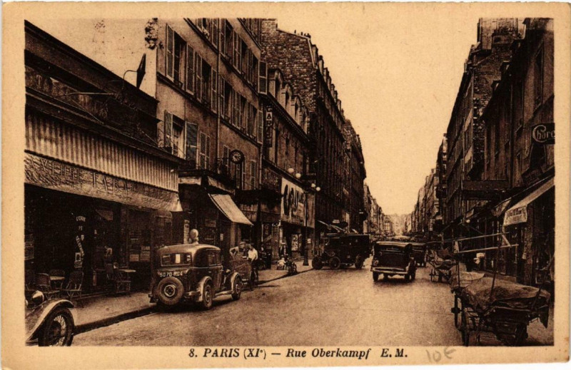 Carte postale ancienne Paris (11e) Rue Oberkampf à Paris 11e