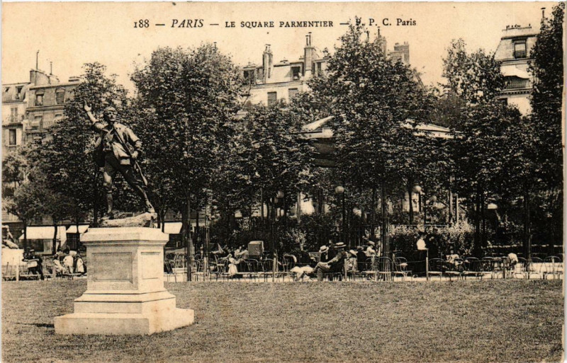 Carte postale ancienne Paris (11e) Le Square Parmentier à Paris 11e