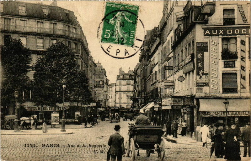 Carte postale ancienne Paris 11e Rue de la Roquette ed. C.M à Paris 11e