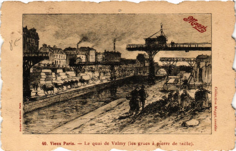 Carte postale ancienne Paris (10e) Le Quai de Valmy à Paris 10e