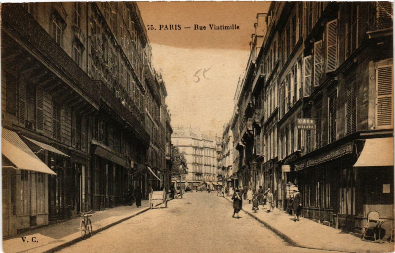 Carte postale ancienne Paris (9e) Rue Vintimille à Paris 9e