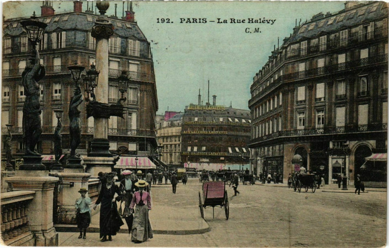 Carte postale ancienne Paris 9e Rue Halevy ed. C.M à Paris 9e