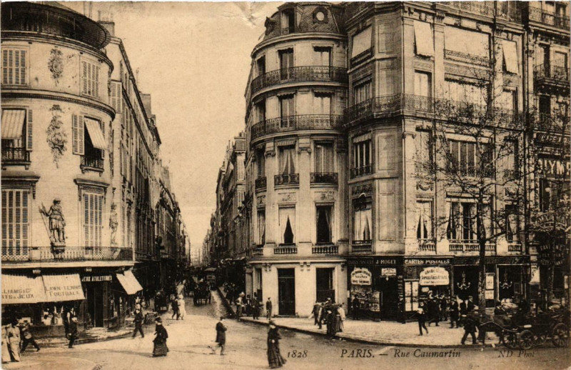 Carte postale ancienne Paris (9e) Rue Caumartin à Paris 9e
