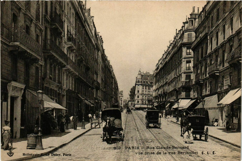 Carte postale ancienne Paris 5e Rue Claude-Bernard Rue Berthollet ed. E.L.D à Paris 5e